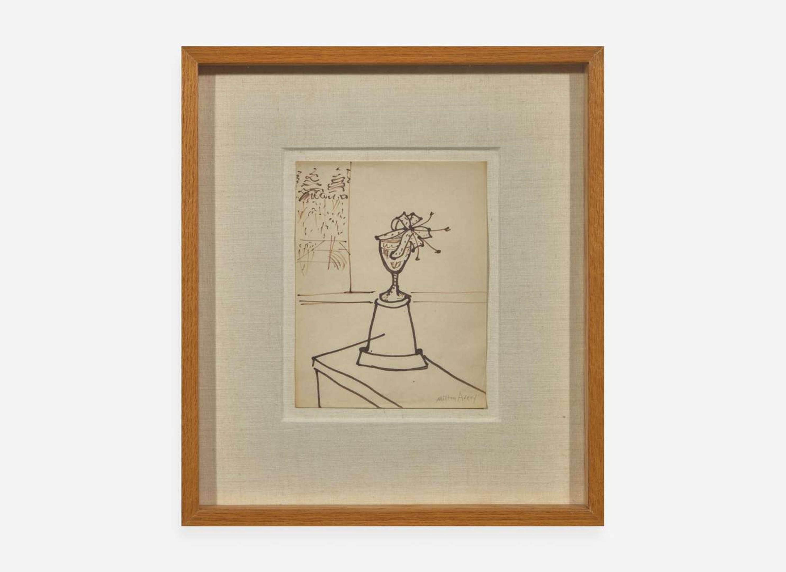Milton Avery (American, 1885-1965) - Wine Glass with Bloom