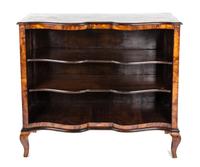 A Pair of Italian Rococo Style Walnut Bookcases Height 40 x width 44 x depth 13 3/4 inches. — 20TH CENTURY