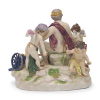 A Meissen Porcelain Figural Group Emblematic of Fire