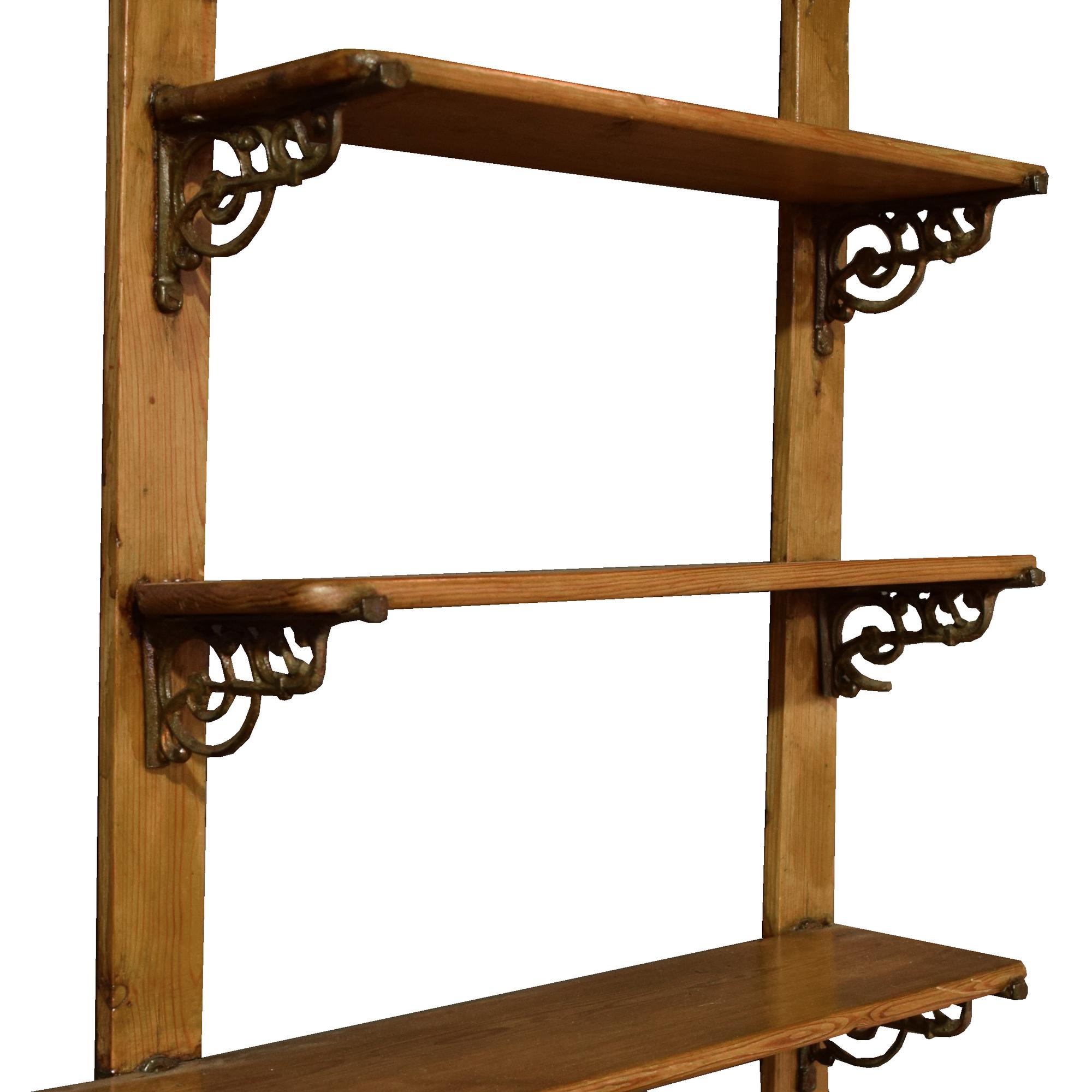 A Cafe Bar and Back Shelf 62.75" W x 22.5" D x 38" H — Italy, Early 19th Century