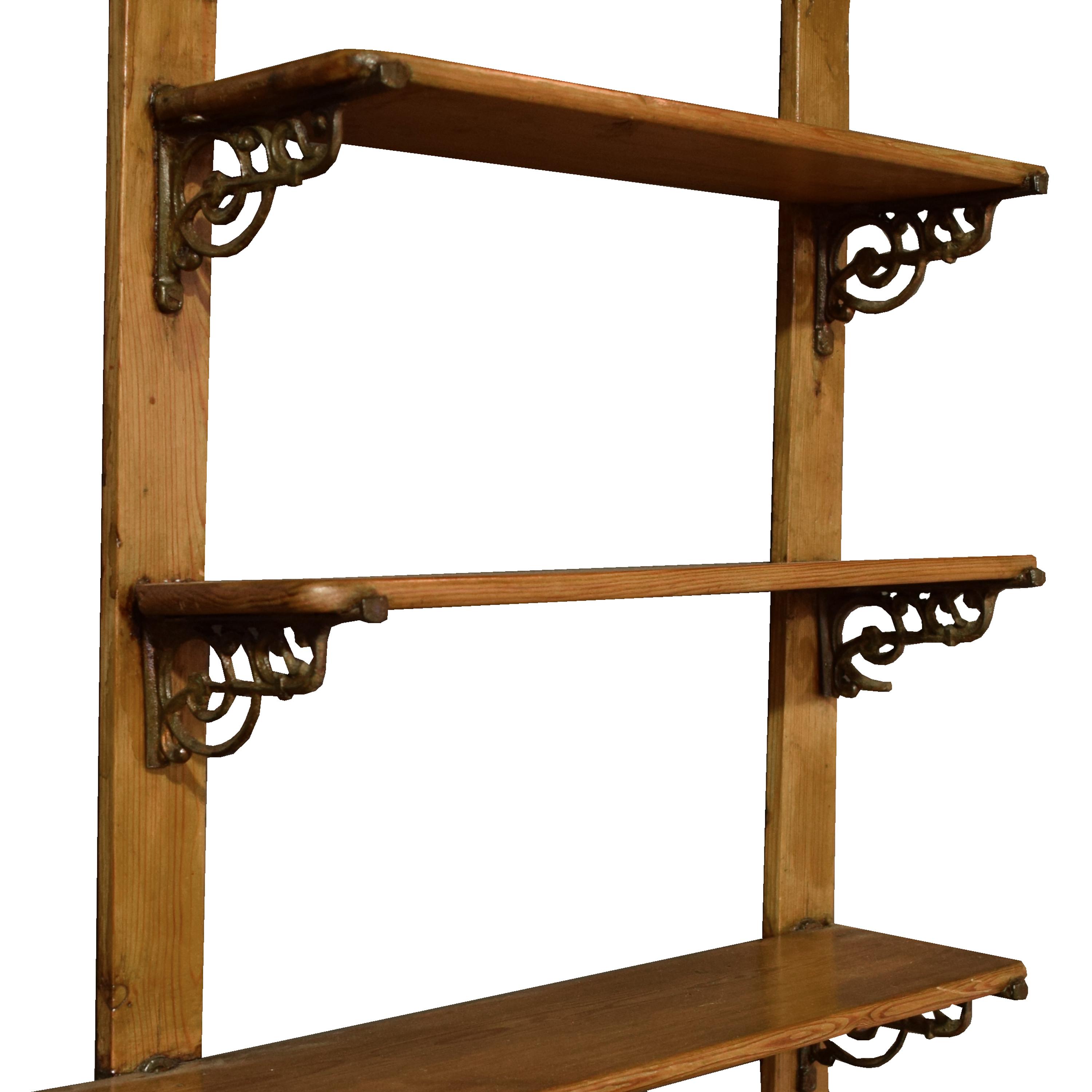 A Cafe Bar and Back Shelf 62.75" W x 22.5" D x 38" H — Italy, Early 19th Century