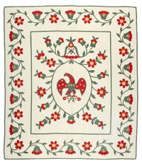 An American Glory Pattern Pieced and Appliqued Cotton Quilt