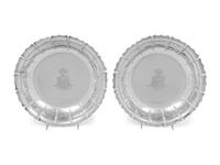A Pair of Late George III Silver Strawberry Dishes