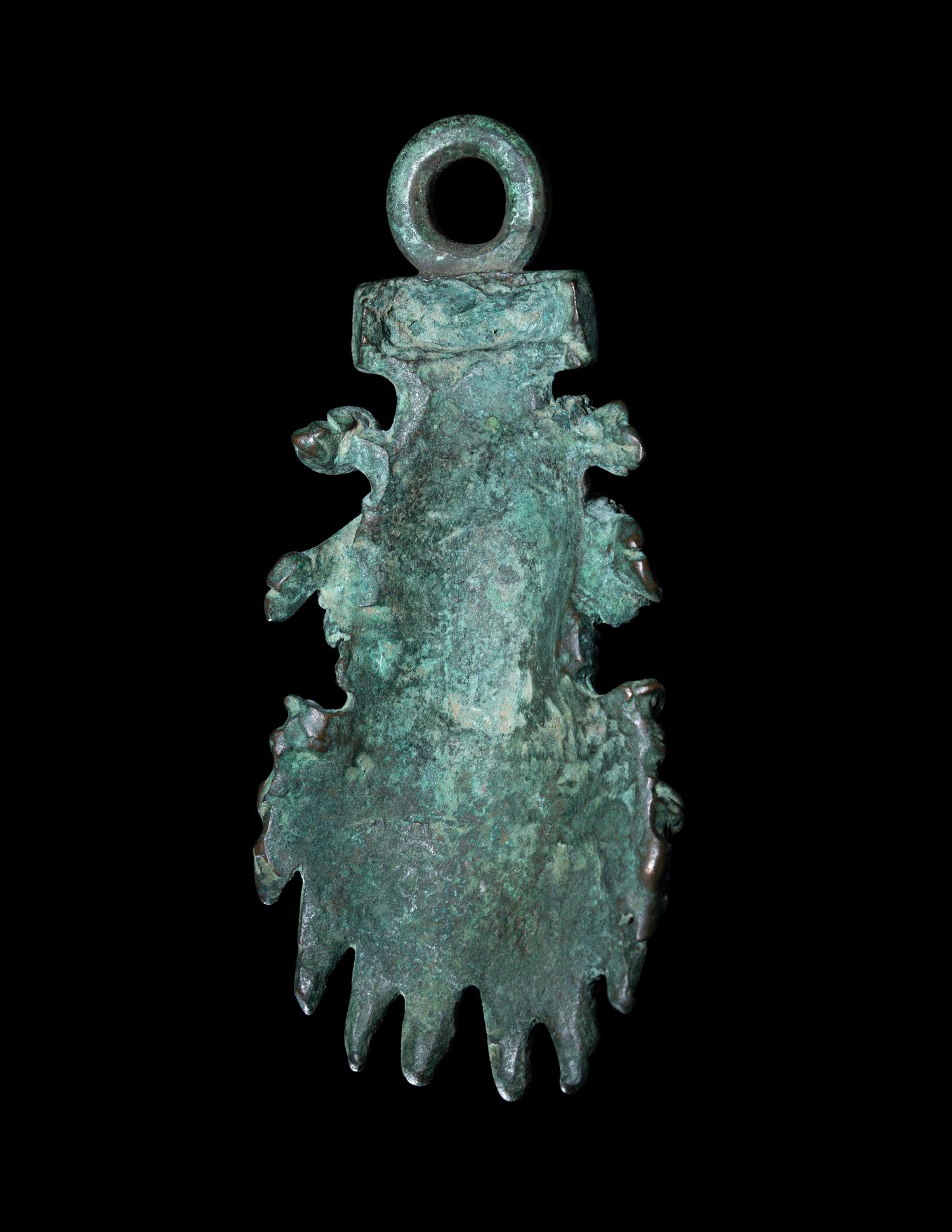 A Roman Bronze Applique Mask in the Form of Silenus