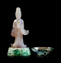 Two Chinese Hardstone Articles