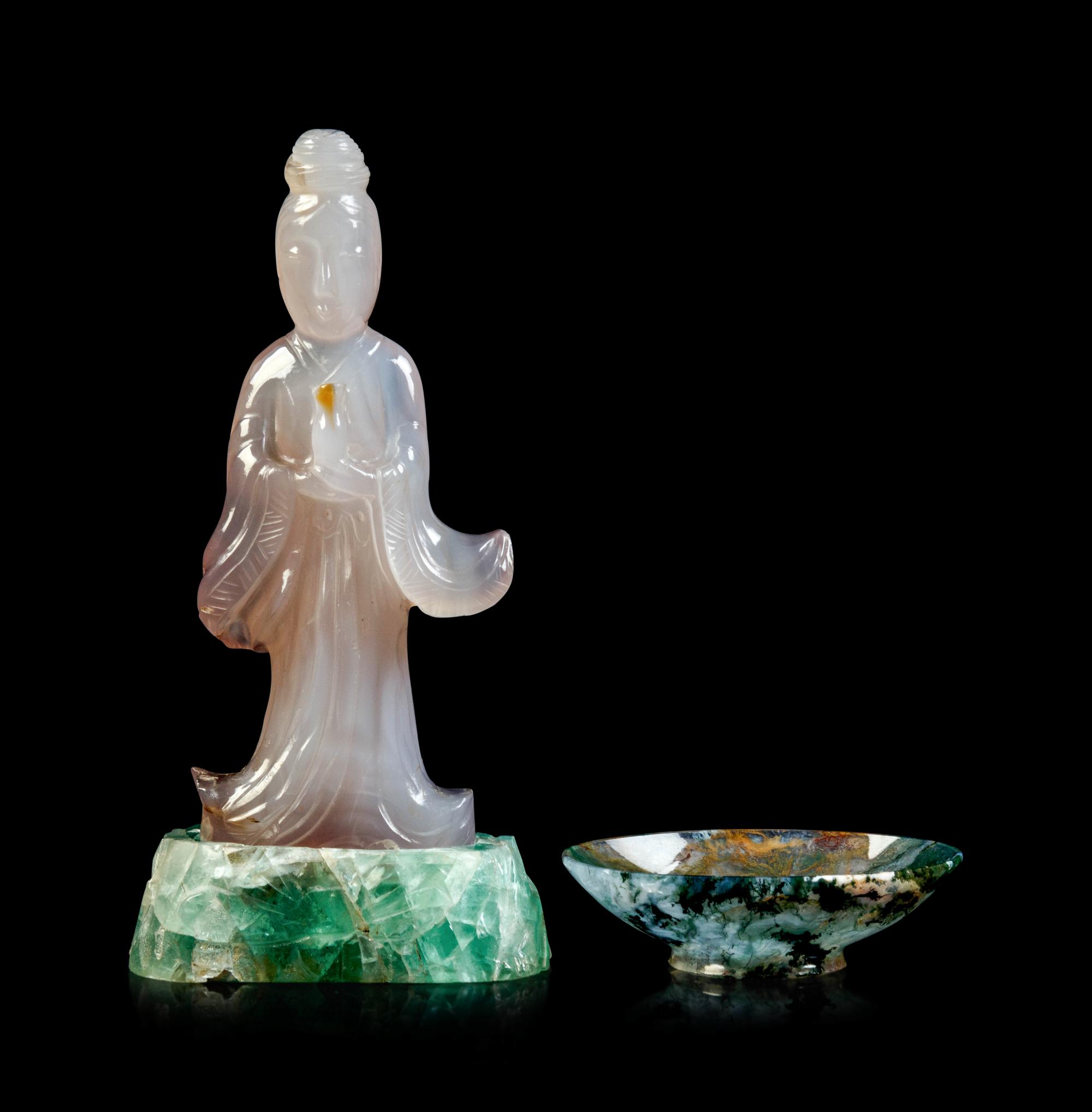 Two Chinese Hardstone Articles