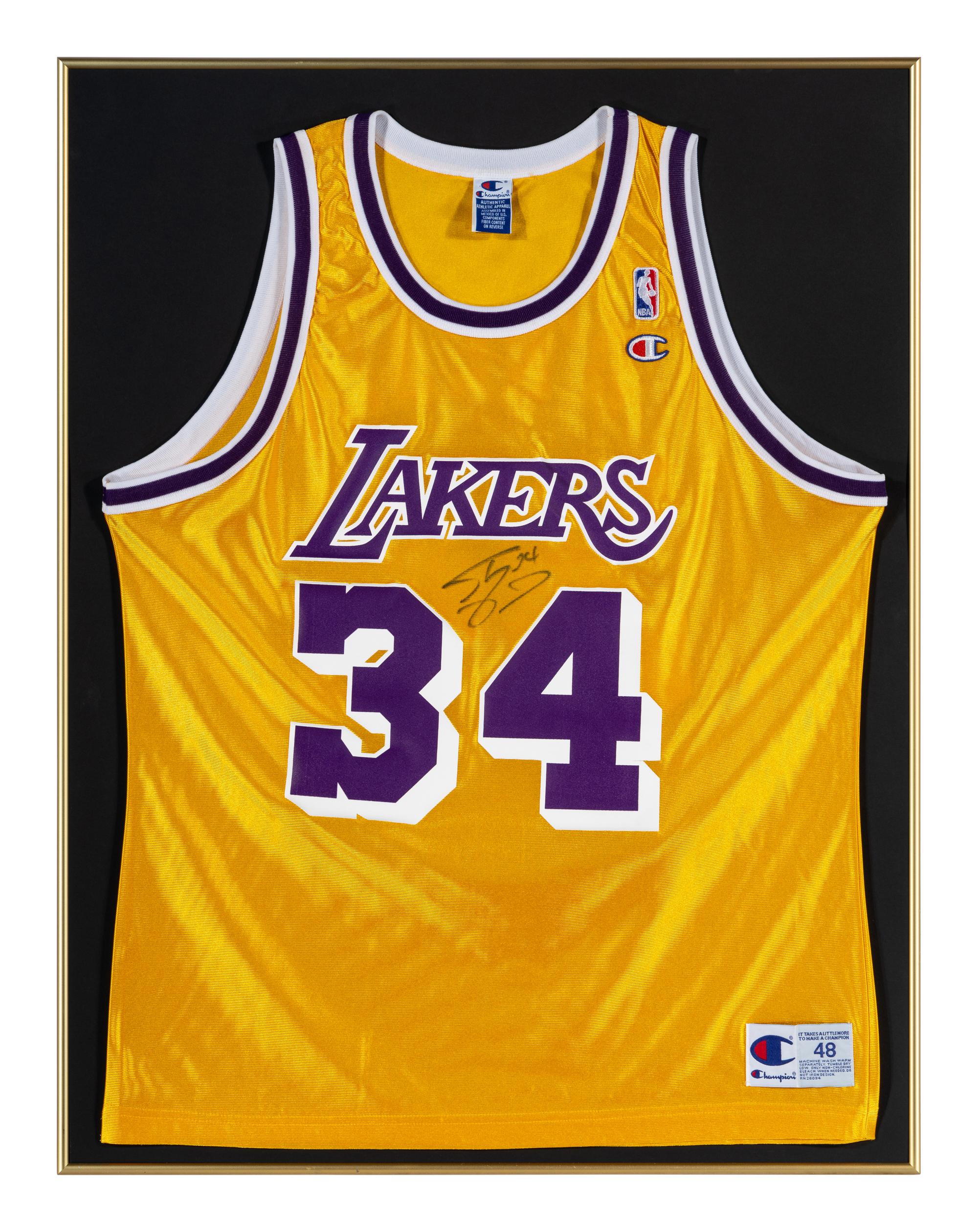 A Shaquille O'Neal Signed Autograph Los Angeles Lakers Jersey