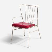 Vladimir Kagan (American, 1927-2016) Three Spindle Back Dining Chairs and Table Base, Kagan-Dreyfuss, Inc., USA, circa 1950