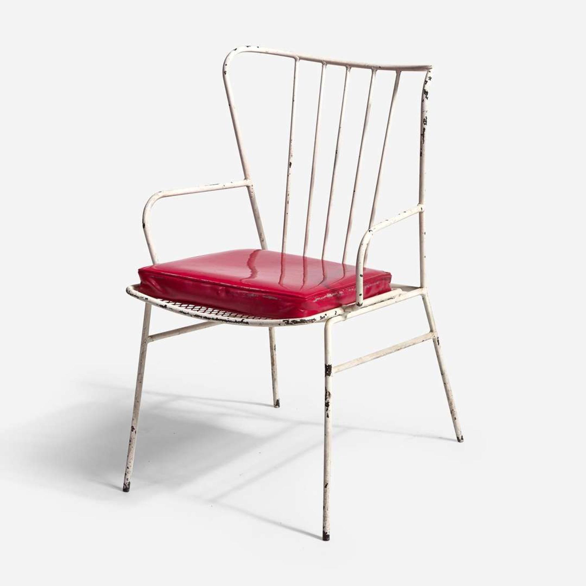 Vladimir Kagan (American, 1927-2016) Three Spindle Back Dining Chairs and Table Base, Kagan-Dreyfuss, Inc., USA, circa 1950
