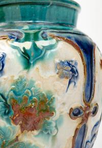 Two Chinese Molded Porcelain Vases