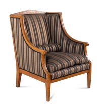 A Biedermeier Birch Armchair
