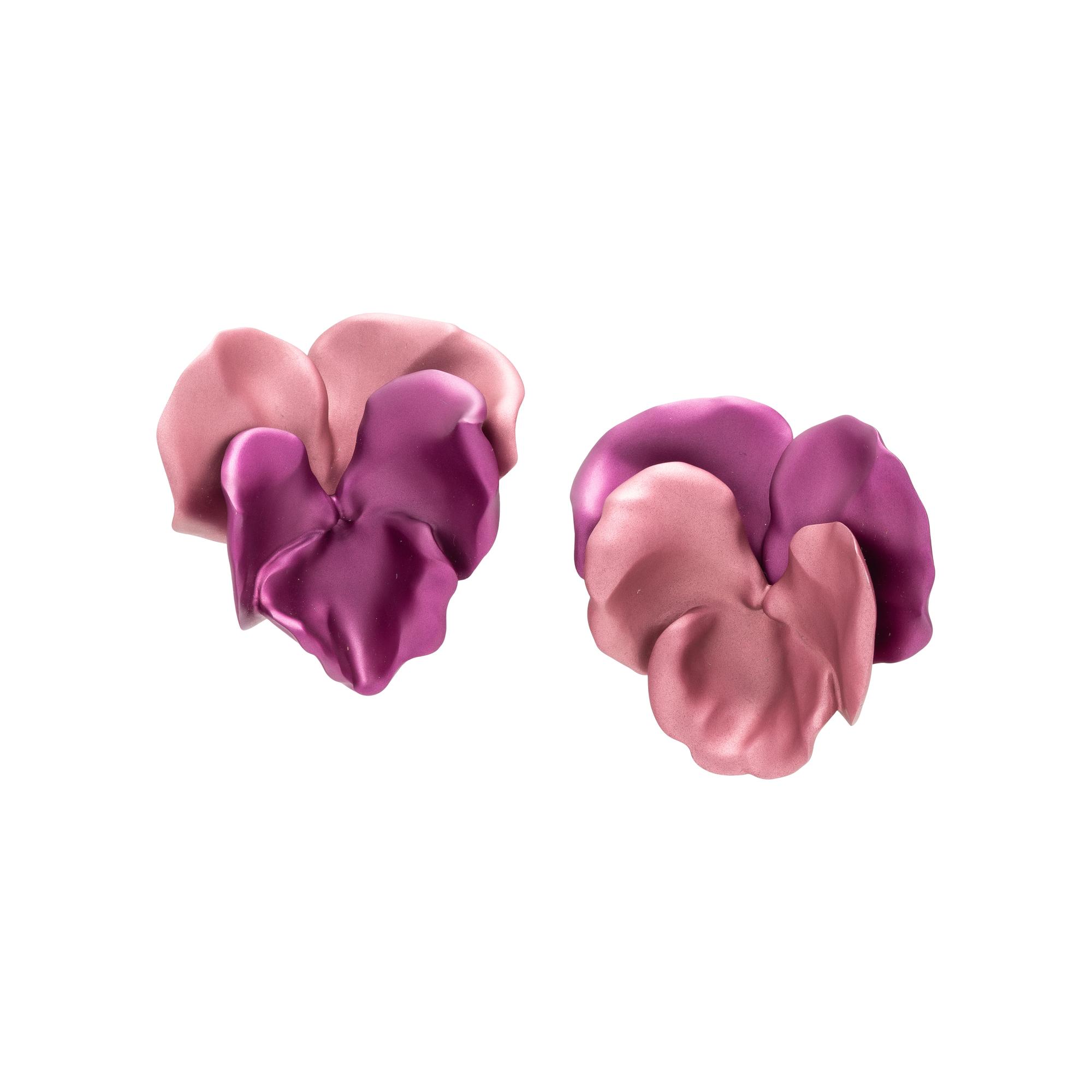 JAR, ALUMINUM 'PANSY' EARRINGS