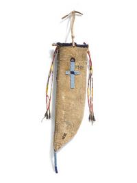 Sioux Beaded Buffalo Hide Knife Sheath