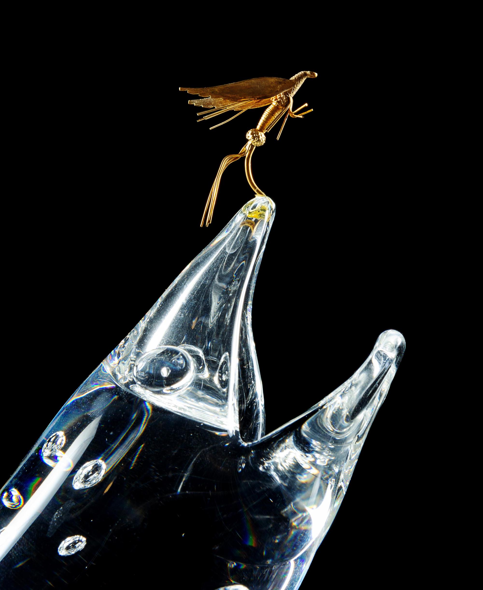 Trout with Fly Figure