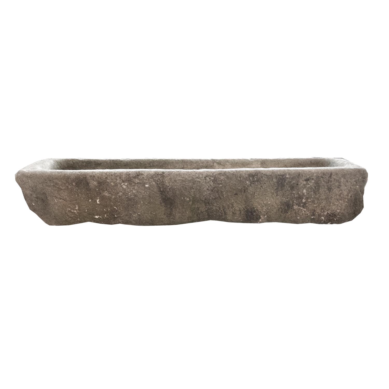 A Limestone Trough 68" W x 17" D x 12" H — Czech Republic, Circa 1800