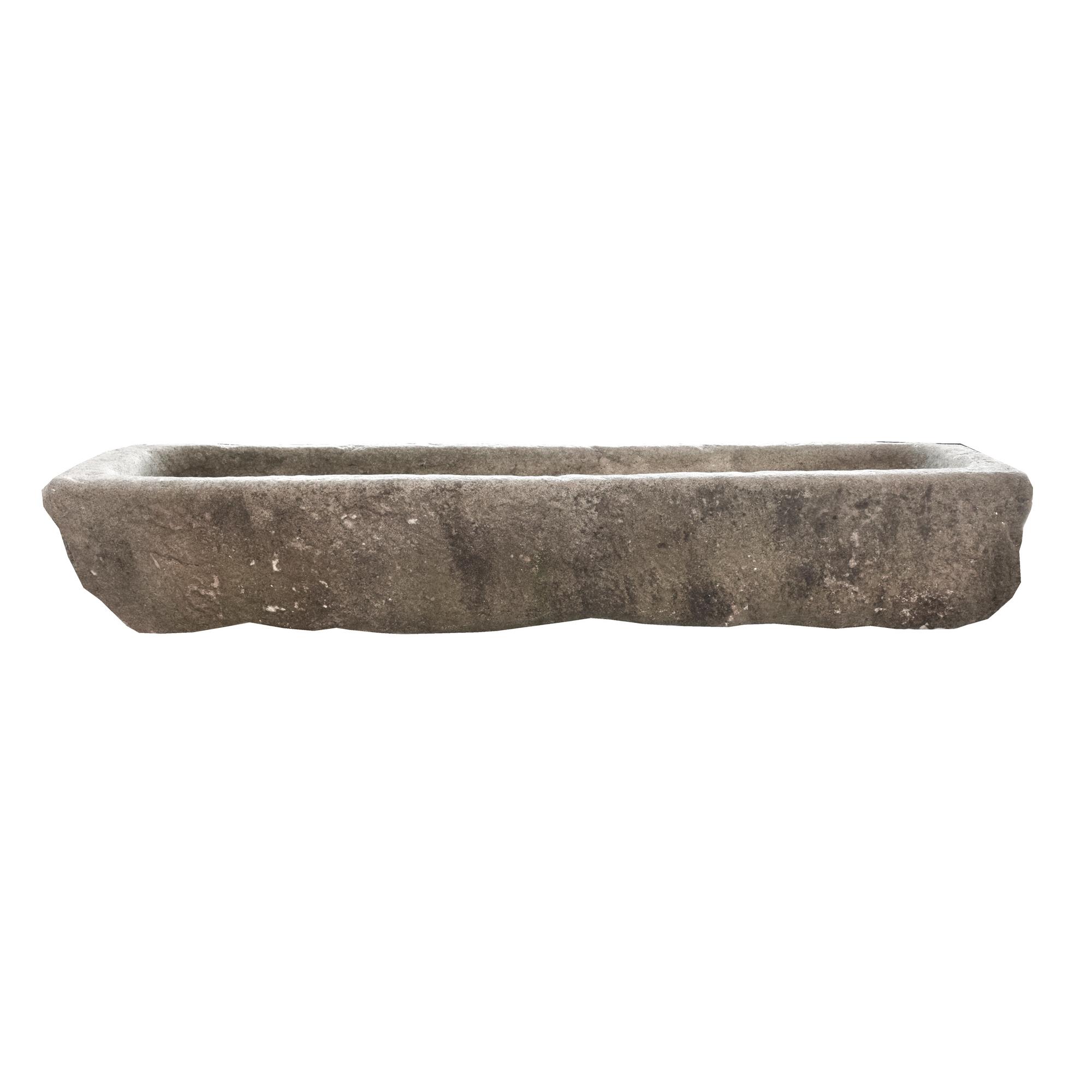 A Limestone Trough 68" W x 17" D x 12" H — Czech Republic, Circa 1800