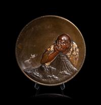 A Large Japanese Bronze and Mixed-Metal Charger
