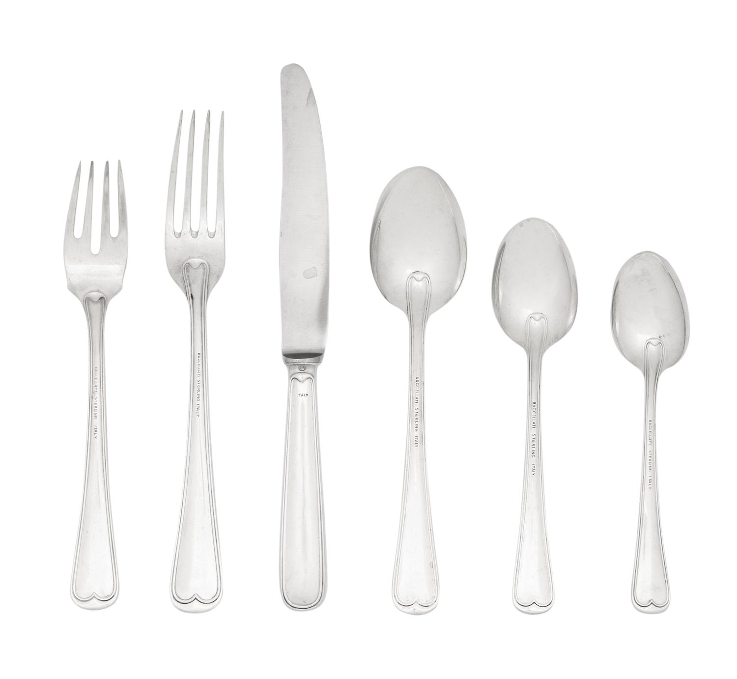 A Buccellati Silver Flatware Service