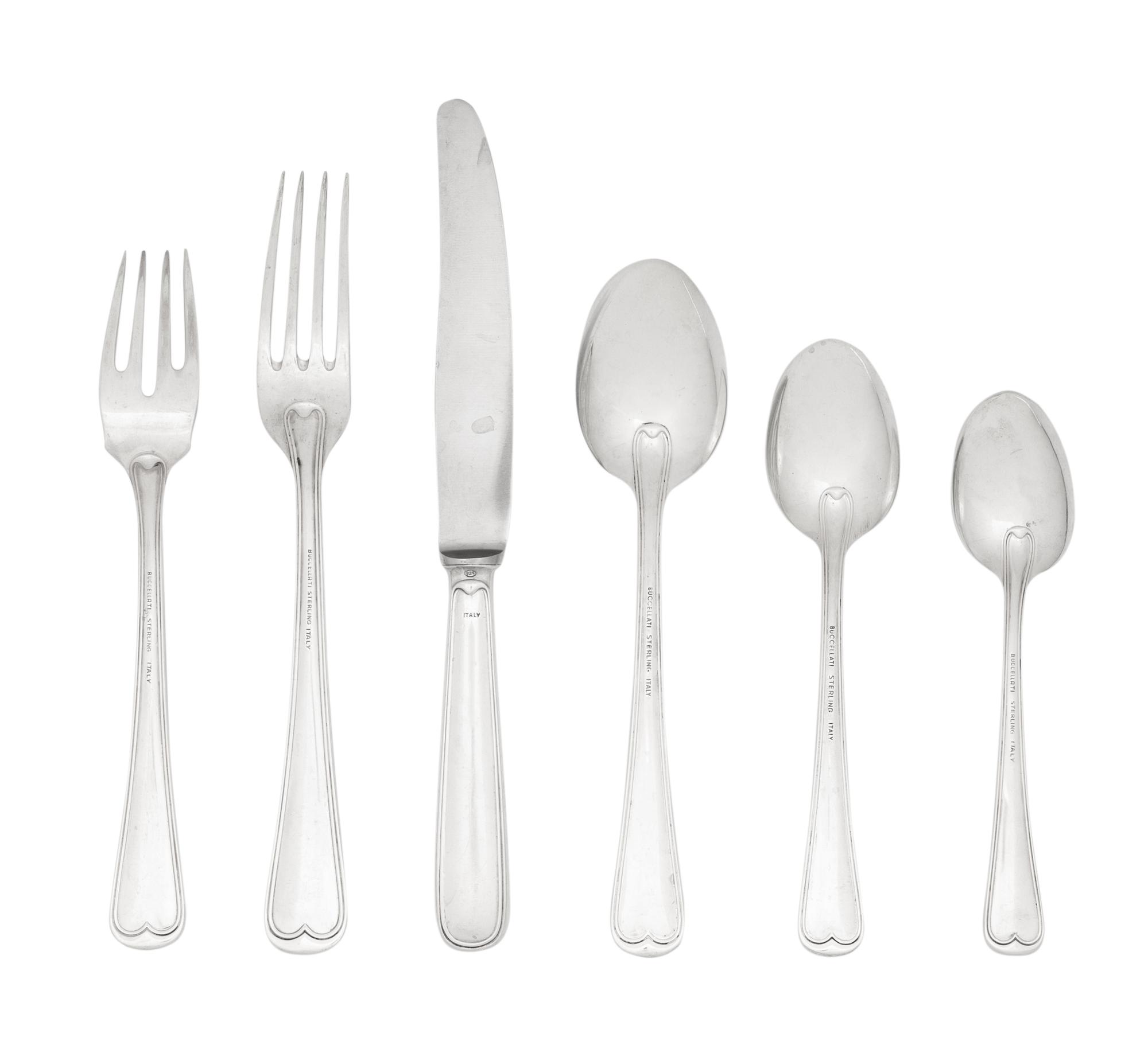 A Buccellati Silver Flatware Service