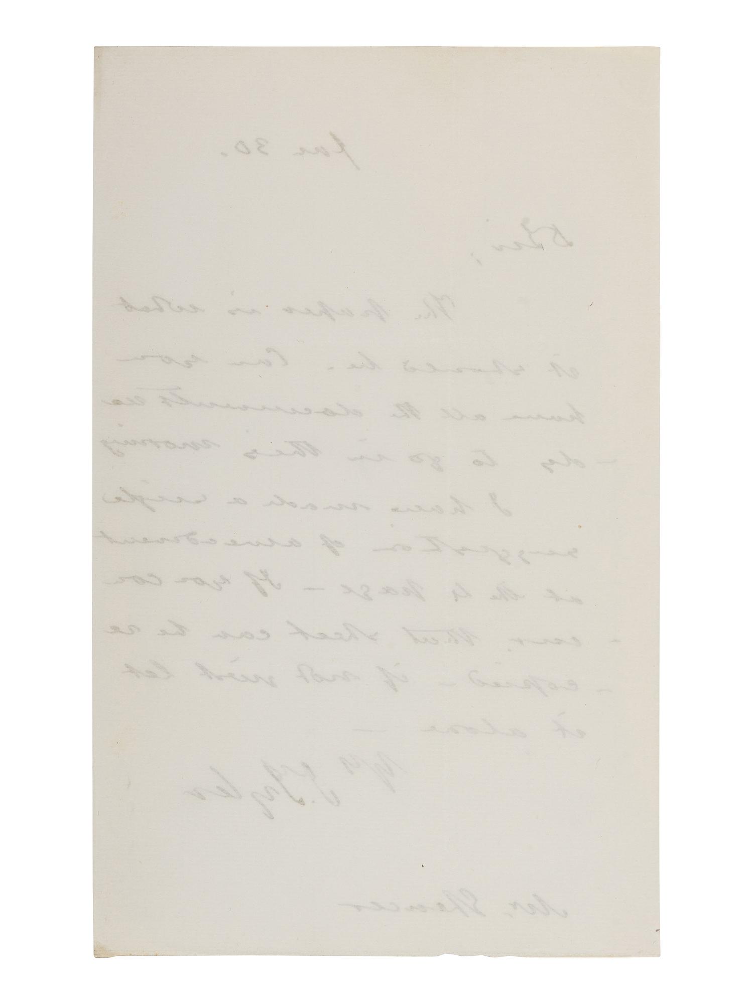 TYLER, John (1790-1862). Autograph letter signed ("J. Tyler"), to John C. Spencer. N.p., ca 1841-1843.