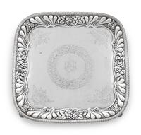 A Tiffany & Co. Silver Footed Square Tray
