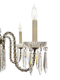 A French Gilt Metal and Cut Glass Six-Light Chandelier