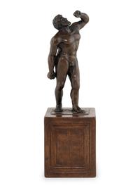 A Continental Bronze Figure of a Male Figure, Possibly Hercules