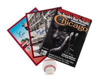 A Group of Four Ernie Banks Signed Autograph Items (BAS Beckett Authentication Services Certified),