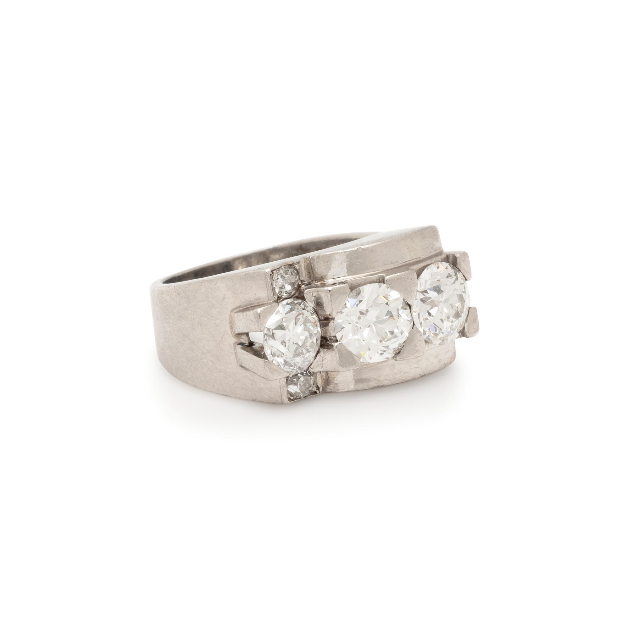 PLATINUM AND DIAMOND RING