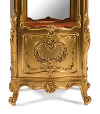 A Louis XV Style Giltwood Vitrine Cabinet
