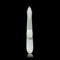 Two Chinese Jade Belt Hooks, Qing Dynasty 清 玉帶鉤兩件