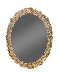 A Continental Beige-Painted Mirror — 20TH CENTURY