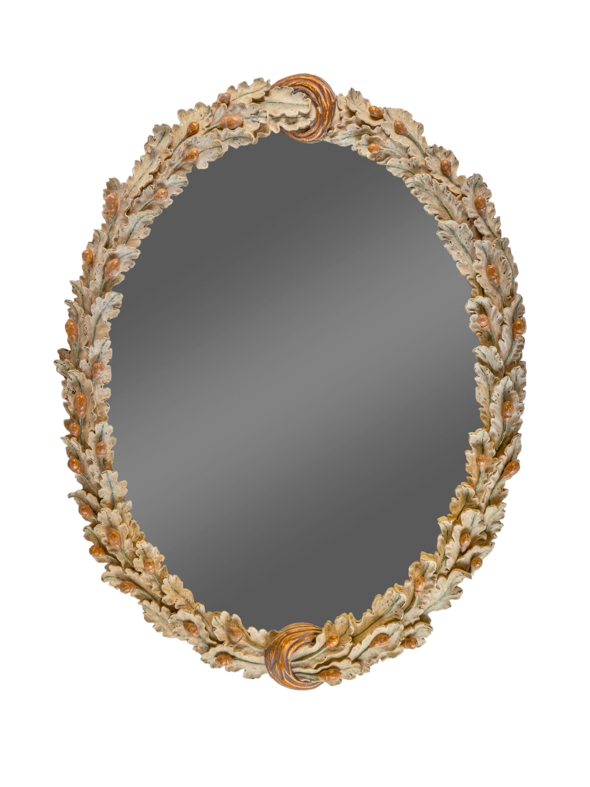 A Continental Beige-Painted Mirror — 20TH CENTURY