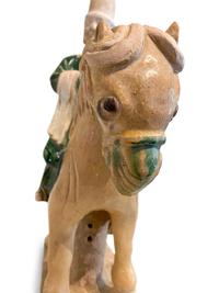 Two Chinese Sancai Pottery Figures