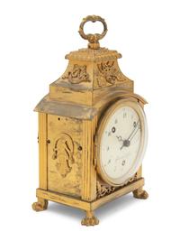 An Empire Gilt Bronze Pendule d'Officier