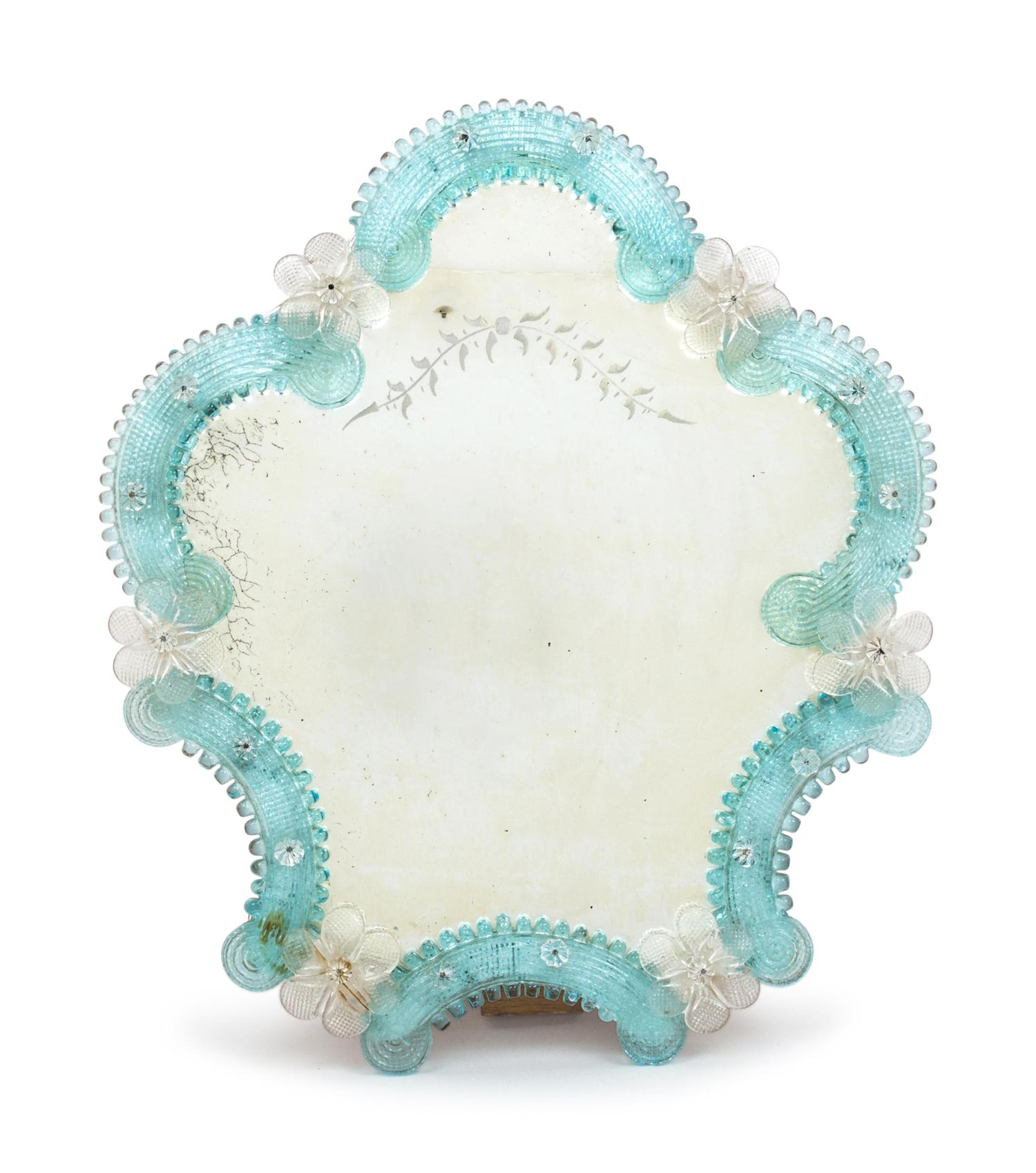 A Venetian Glass Table Mirror