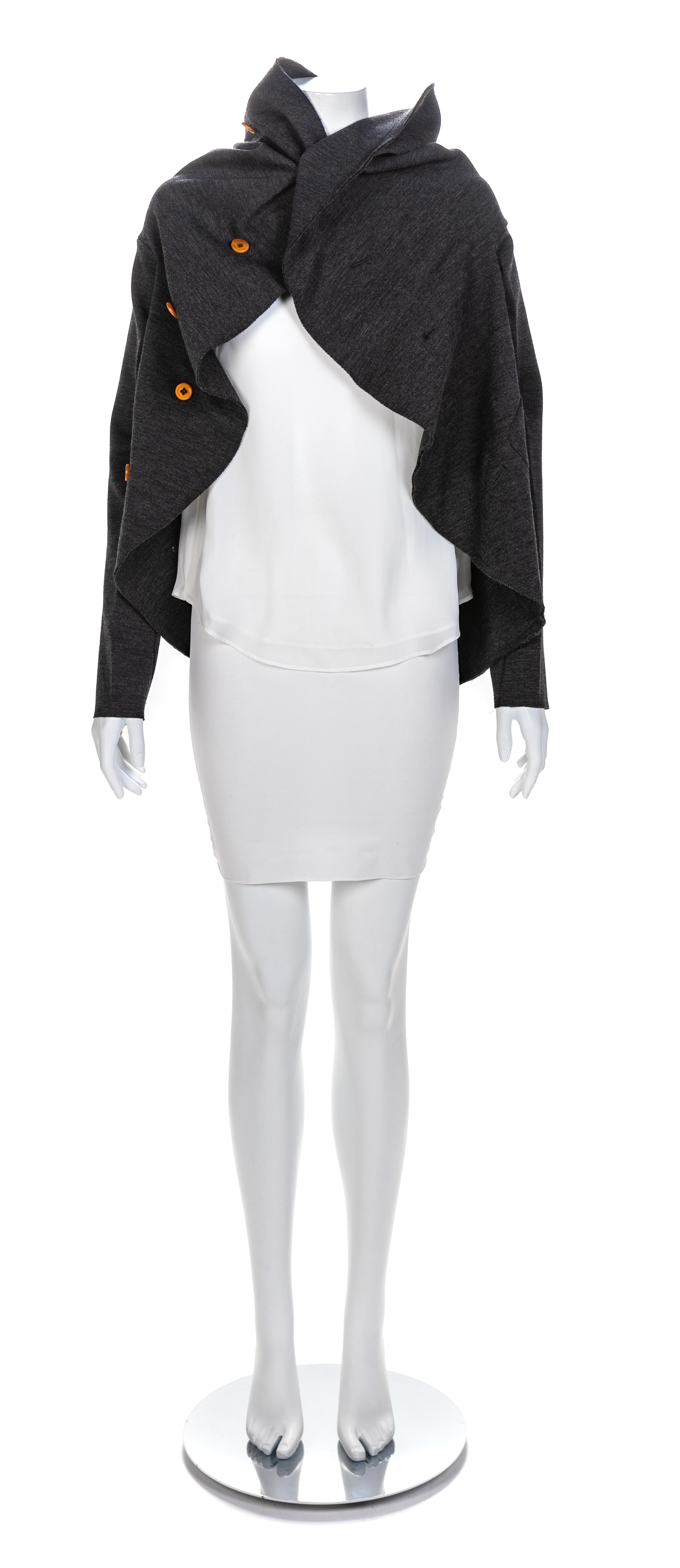 Comme des Garçons Grey Circle Knit Jacket, F/W 2002