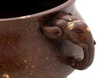 A Chinese Gold Splashed Bronze Incense Burner