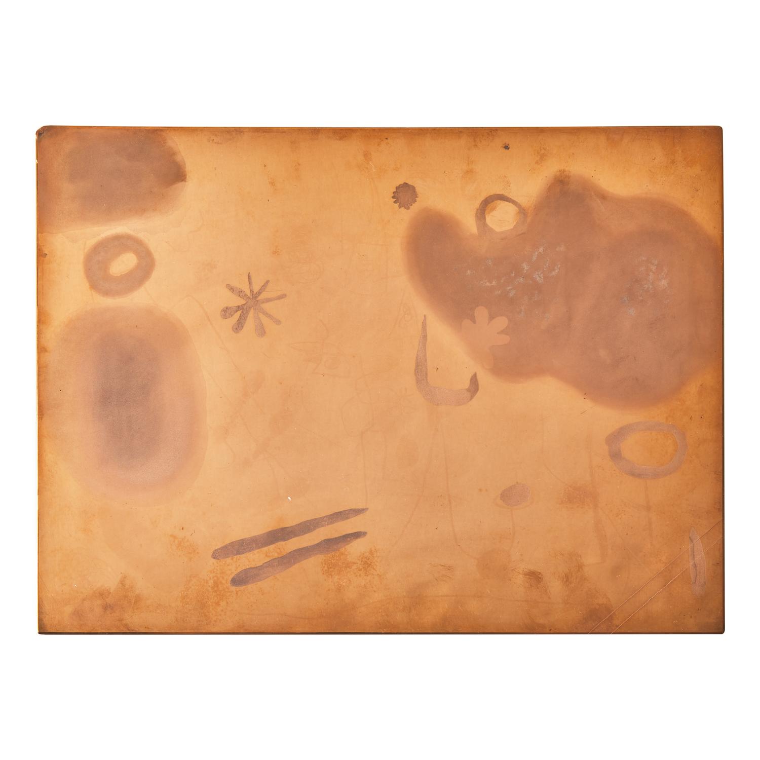 Joan Miró (Spanish, 1893–1983) Three original copper plates for La Main , 1947/1953