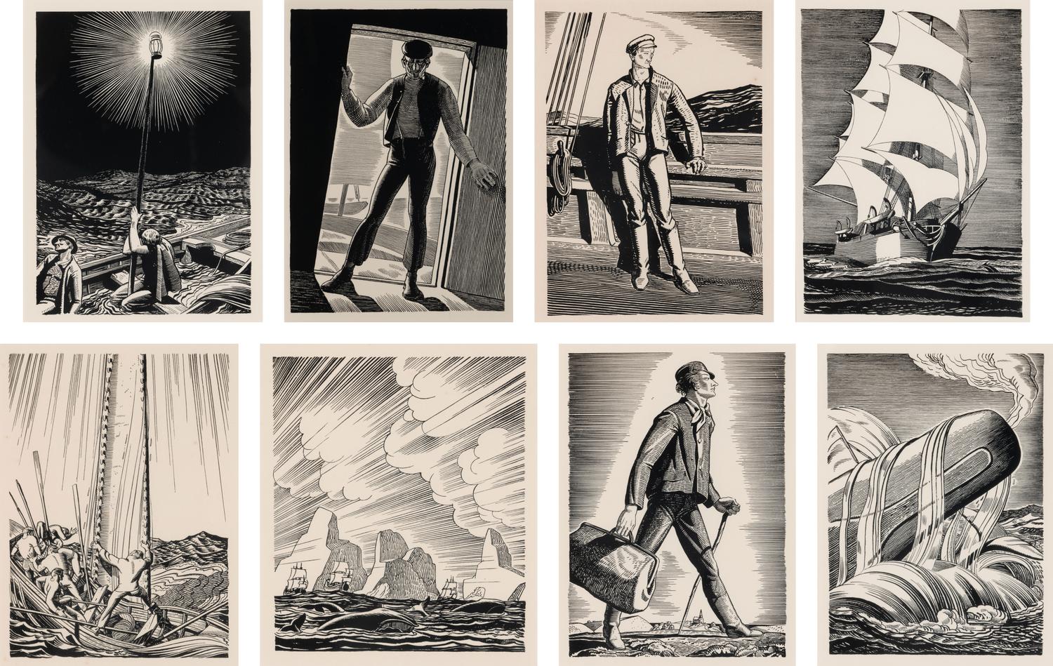 Eight Illustrations for Melville's Moby Dick , or The Whale