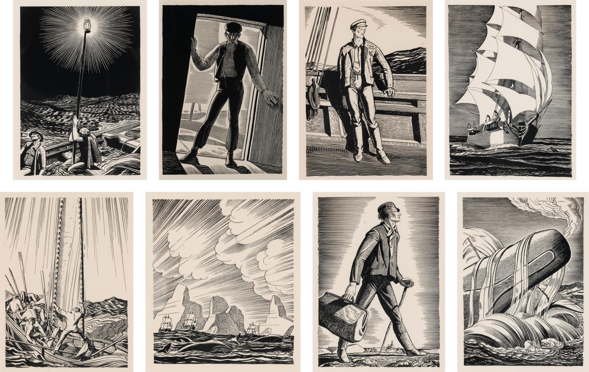 Eight Illustrations for Melville's Moby Dick , or The Whale