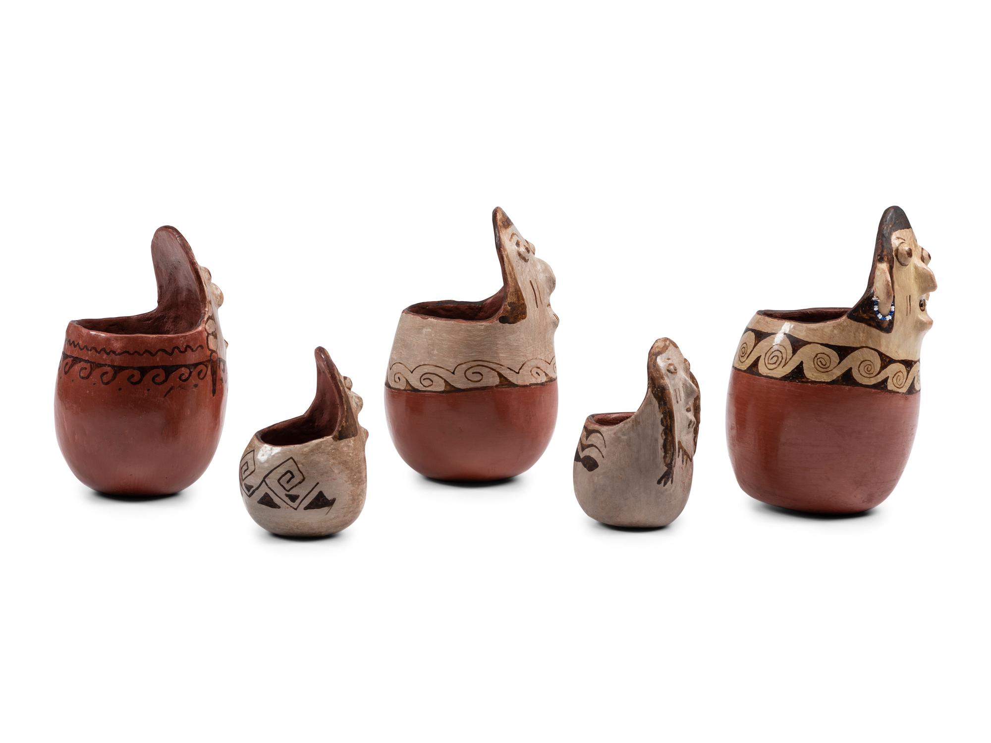 Family of Figural Maricopa Pottery Jars