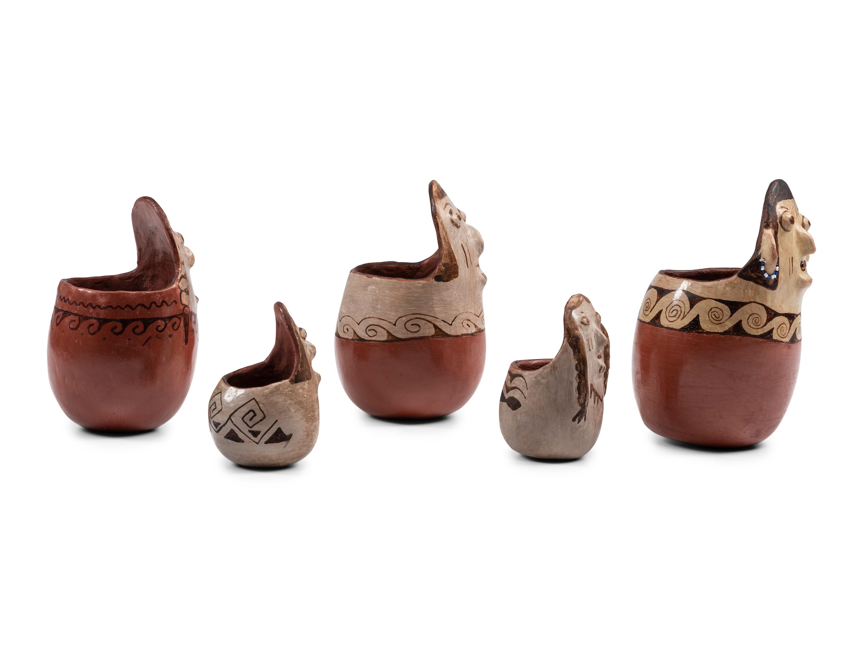 Family of Figural Maricopa Pottery Jars