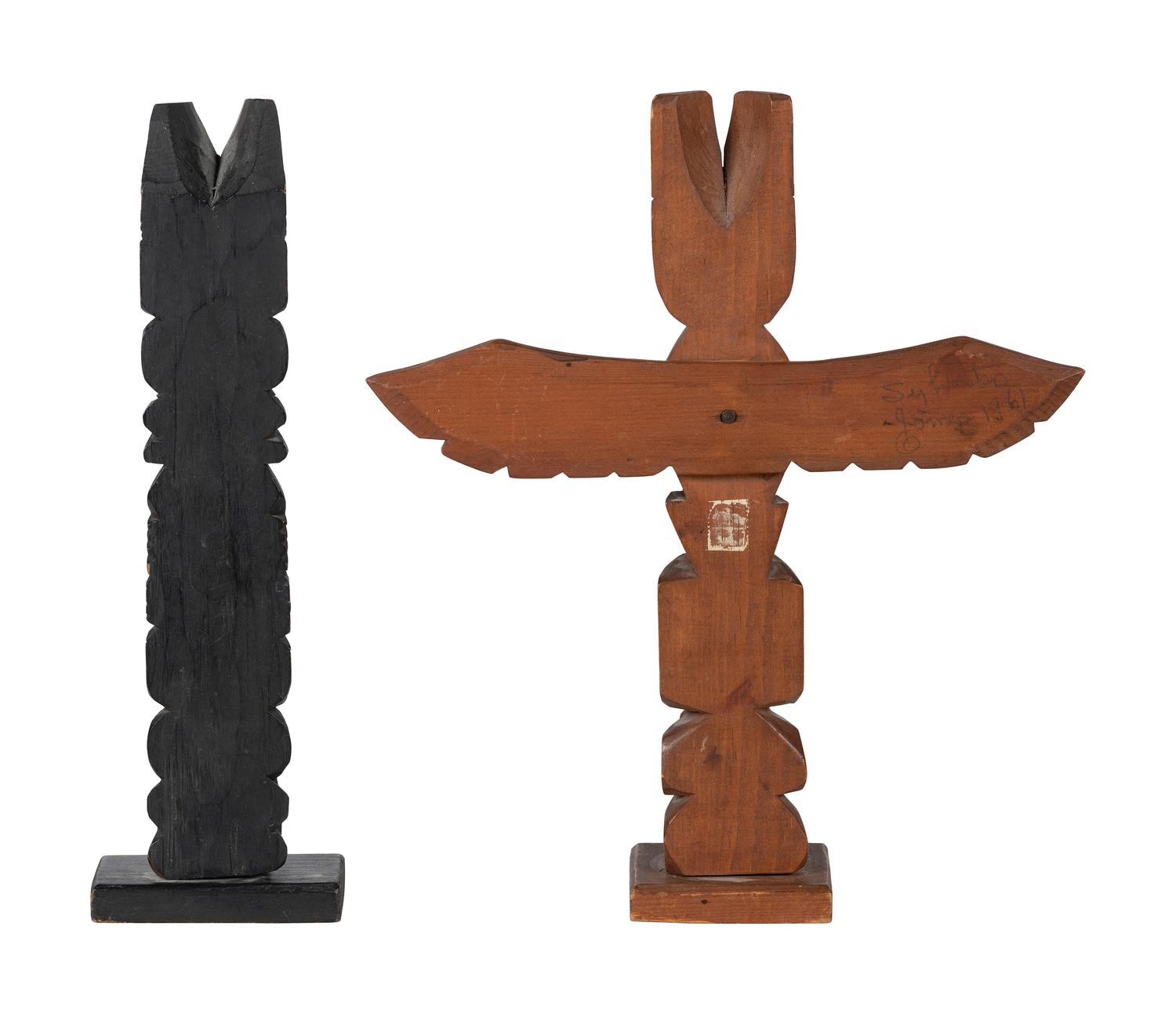 Northwest Coast Carved Model Totems