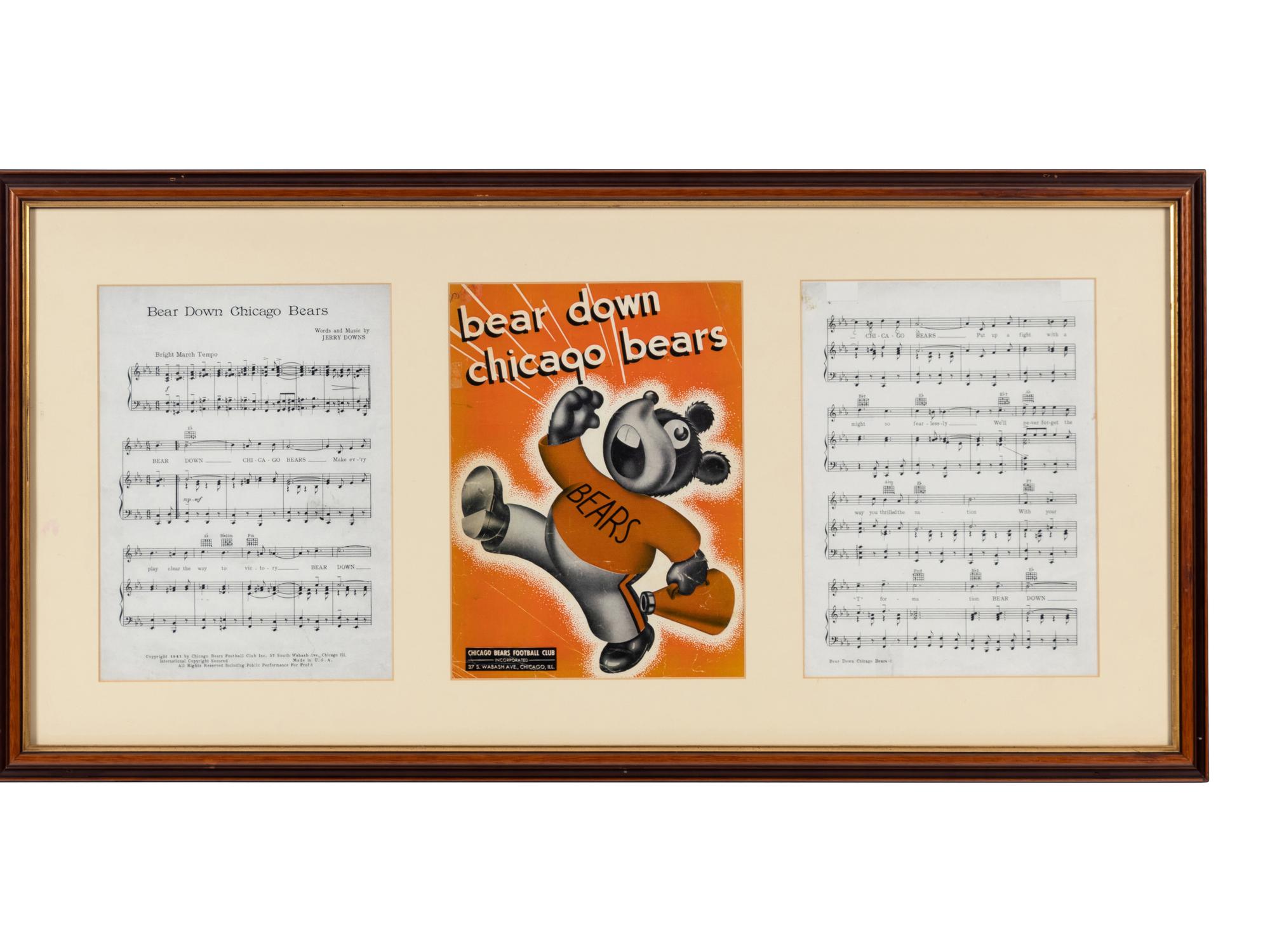 A Group of Seven Chicago Bears Artworks Formerly Displayed at Mike Ditka’s Restaurant