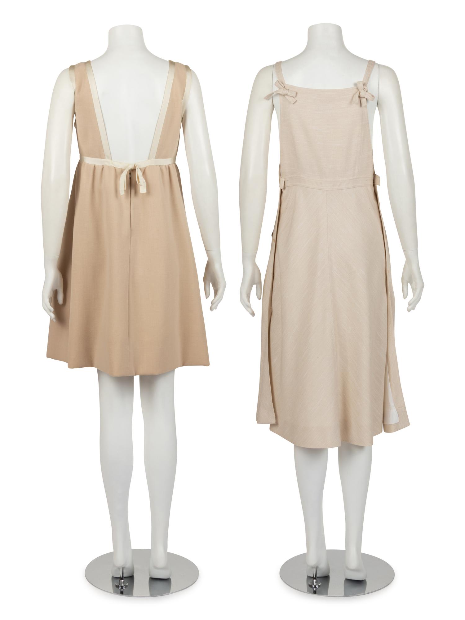 Two Vintage Dresses: One Courrèges and One Geoffrey Beane Two-Piece Ensemble, 1960s-1970s