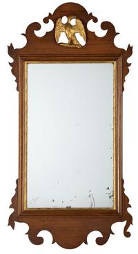 A George III Parcel Gilt Mahogany Mirror
