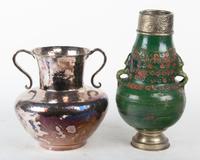 Two Miscellaneous Vases Height of largest 14 1/2 inches.
