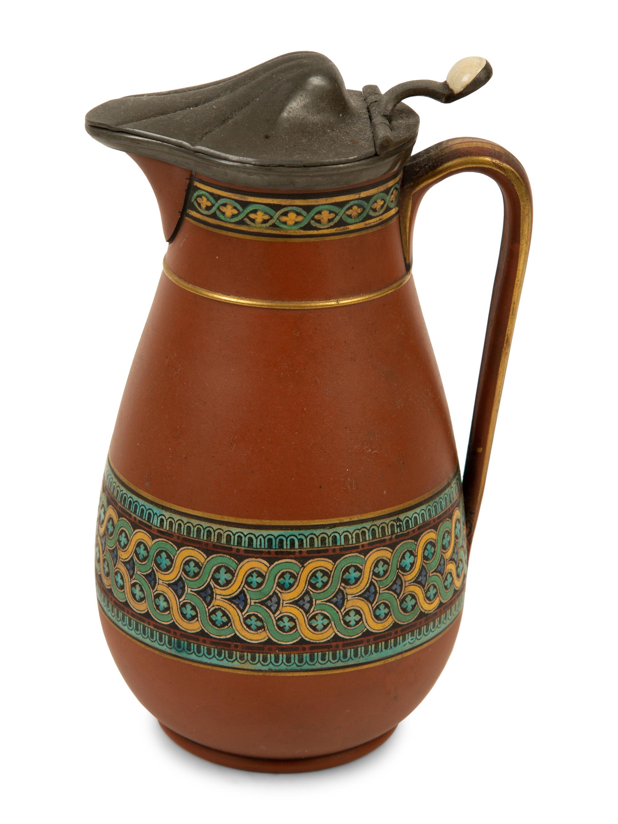 A Collection of Six Painted and Molded Earthenware Articles — 19TH/20TH CENTURY
