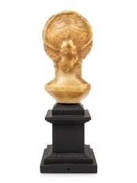 A Large Neoclassical Wax Bust of a Woman